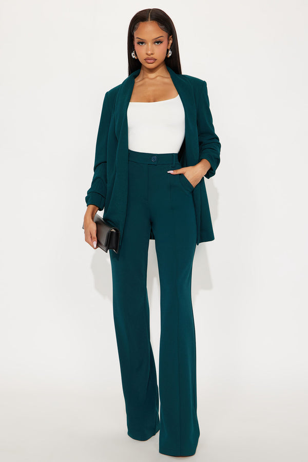 Fashion Nova Tall Heidi Wide Leg Trouser Pant - Hunter