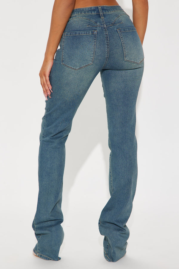 Fashion Nova Tall Memphis Stretch Booty Lifter Bootcut Jean - Medium Wash