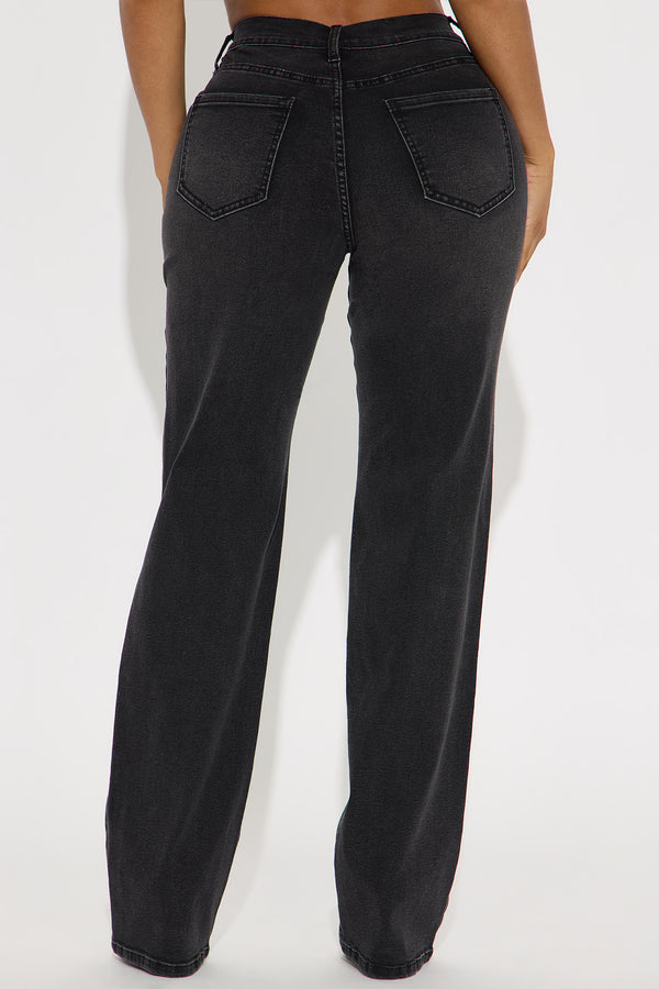 Fashion Nova Tall Nova 90s Straight Leg Jeans - Black Wash