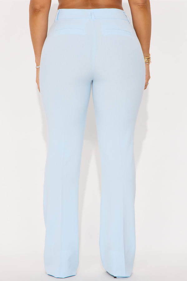 Fashion Nova Tasha Dressy High Rise Pants - Light Blue