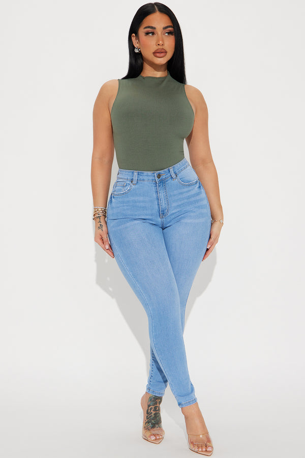 Fashion Nova Top Of The Line Stretch Skinny Jeans - Light Wash