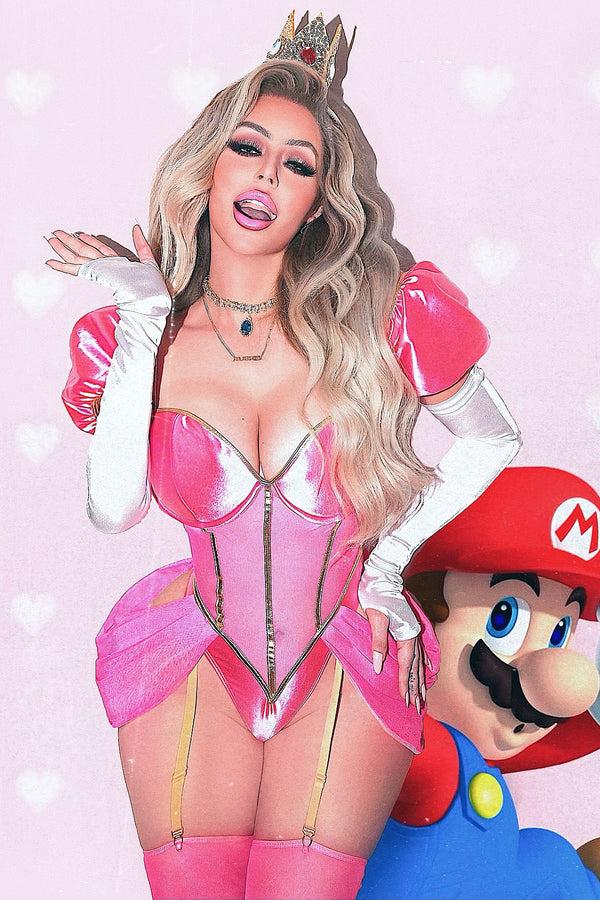 Fashion Nova Video Game Princess 6 Piece Costume Set - Pink