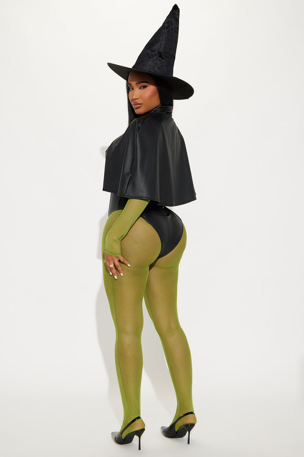 Fashion Nova West Side Witch 4 Piece Costume Set - Black