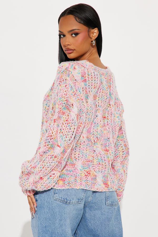 Fashion Nova What A Treat Marled Cardigan - Multi Color