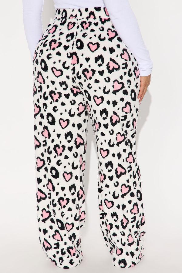 Fashion Nova Wild At Heart Plush PJ Pants - Grey/combo