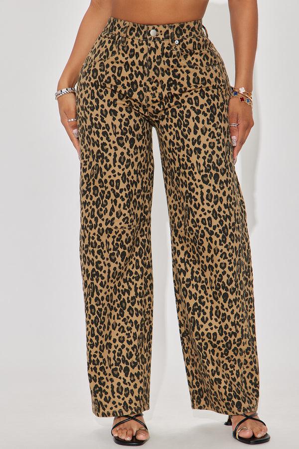 Fashion Nova Wildest Dream Barrel Leg Jeans - Brown/combo