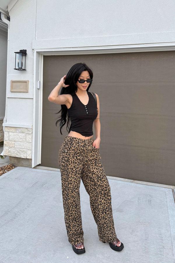 Fashion Nova Wildest Dream Barrel Leg Jeans - Brown/combo