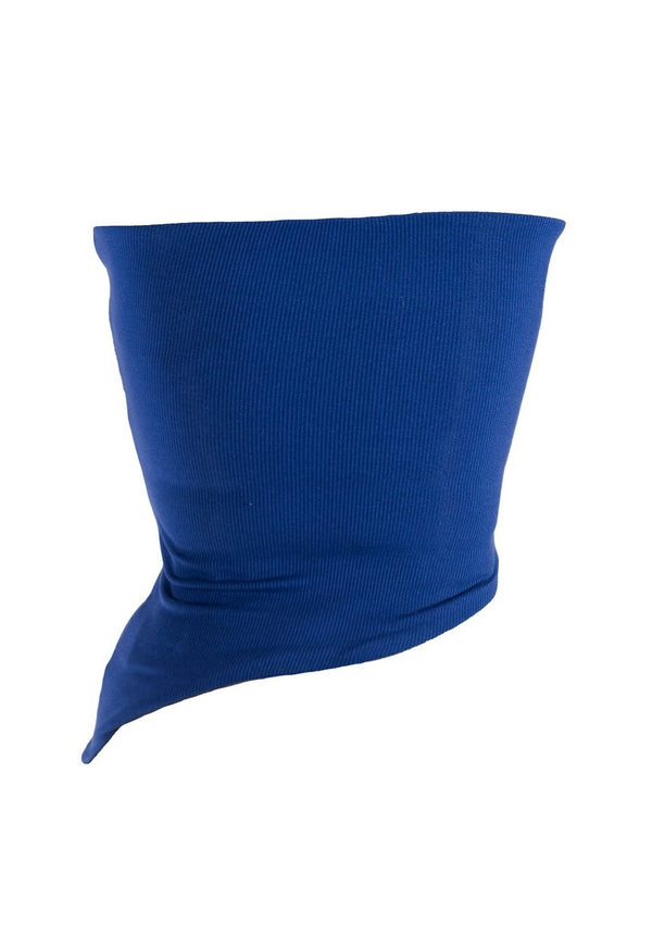 Forever21 Asymmetrical-Hem Cropped Tube Top DARK NAVY