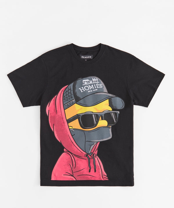 Forever21 Bart Homies Embroidered Short Sleeve Tee - Black BLACK