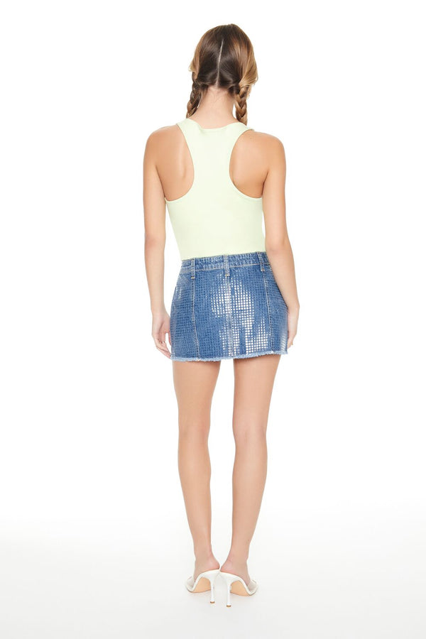 Forever21 Bratz X F21 Textured Denim Mini Skirt DARK DENIM