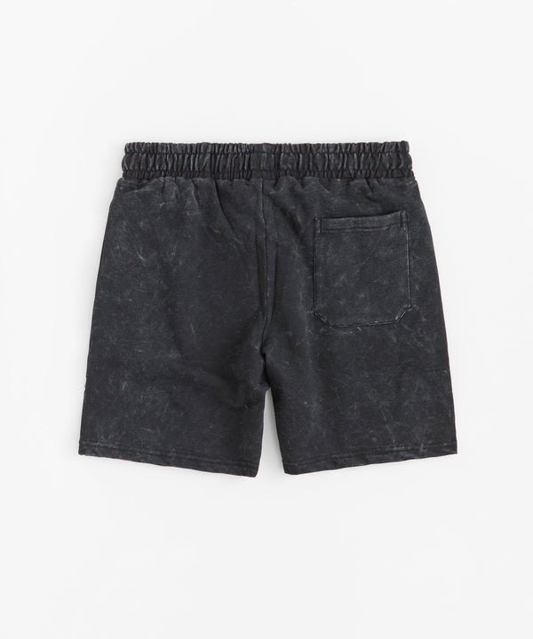 Forever21 Bridges Burn Fleece Short - Washed Black WASHED BLACK