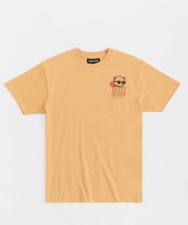 Forever21 Built Different Rhinestone Short Sleeve Tee - Khaki KHAKI