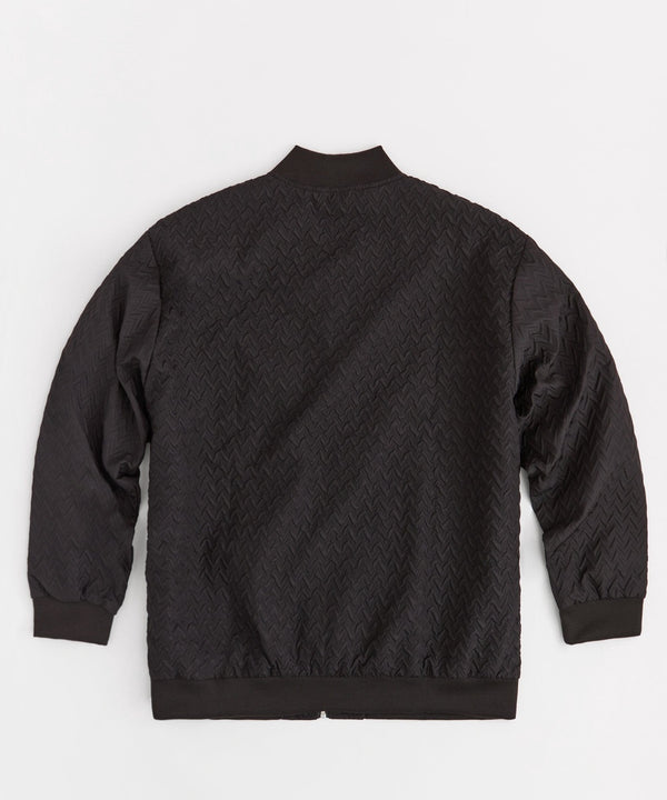 Forever21 Coaches Chenille Patched Champions Jacket - Black BLACK