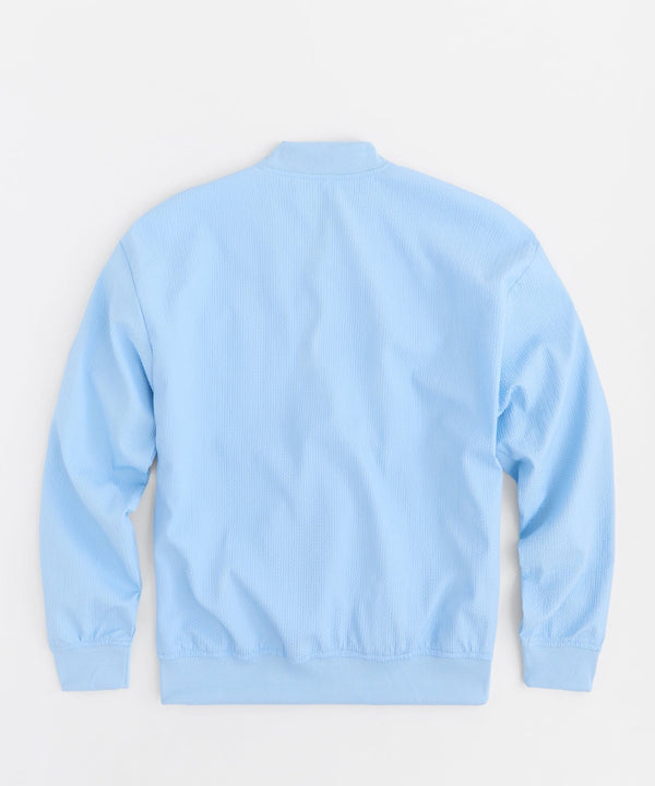 Forever21 Coaches Chenille Patched Jacket - Light Blue LIGHT BLUE