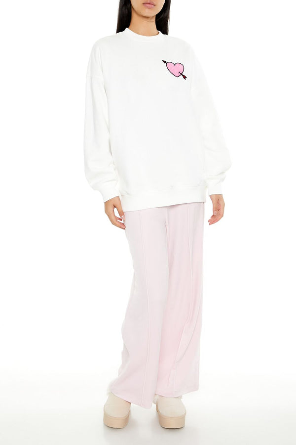 Forever21 Cupid Playing For Keeps Pullover WHITE/MULTI