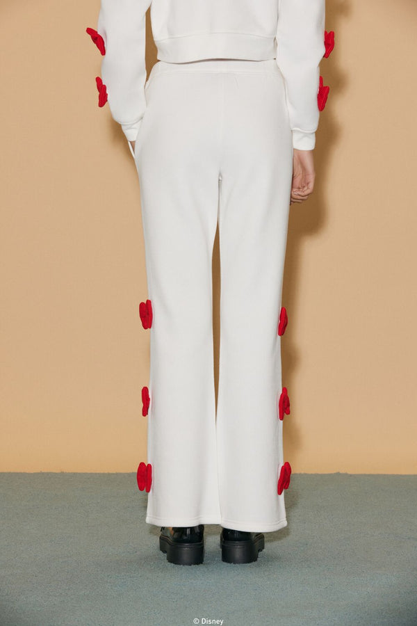 Forever21 Disney Minnie Mouse Bow Sweatpants WHITE/MULTI