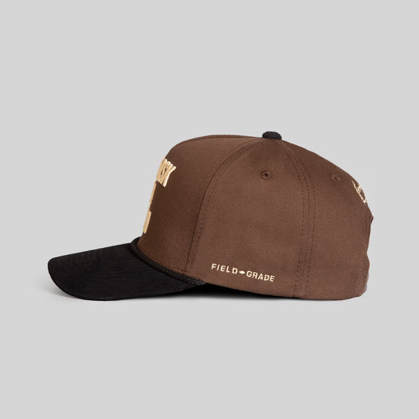 Forever21 DON'T ASK ME MOCHA BLACK TWILL SUEDE TRUCKER Brown