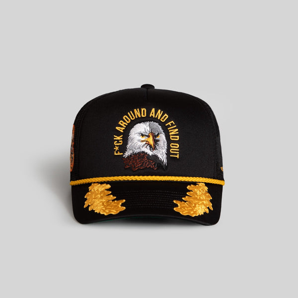 Forever21 F*CK AROUND and FIND OUT BLACK FOAM TRUCKER Black
