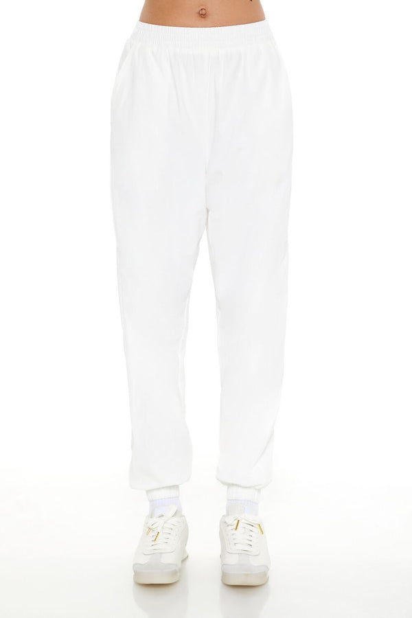 Forever21 Active High-Rise Joggers WHITE