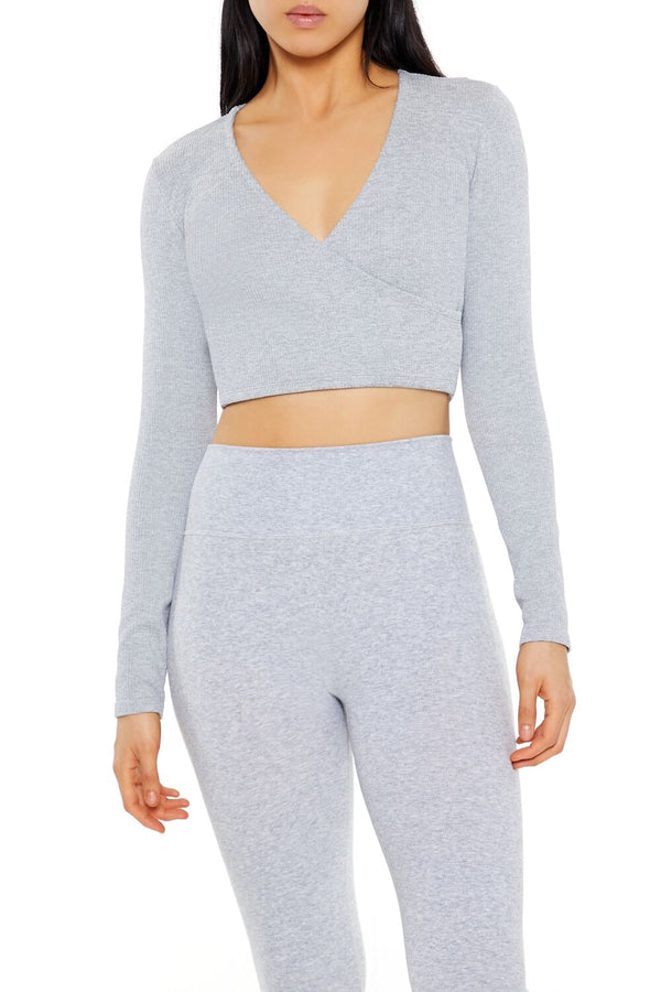 Forever21 Active Seamless Crop Top HEATHER GREY