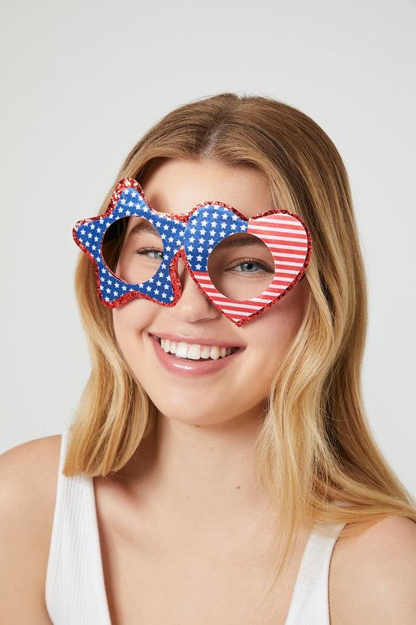 Forever21 American Flag Sunglasses RED/MULTI