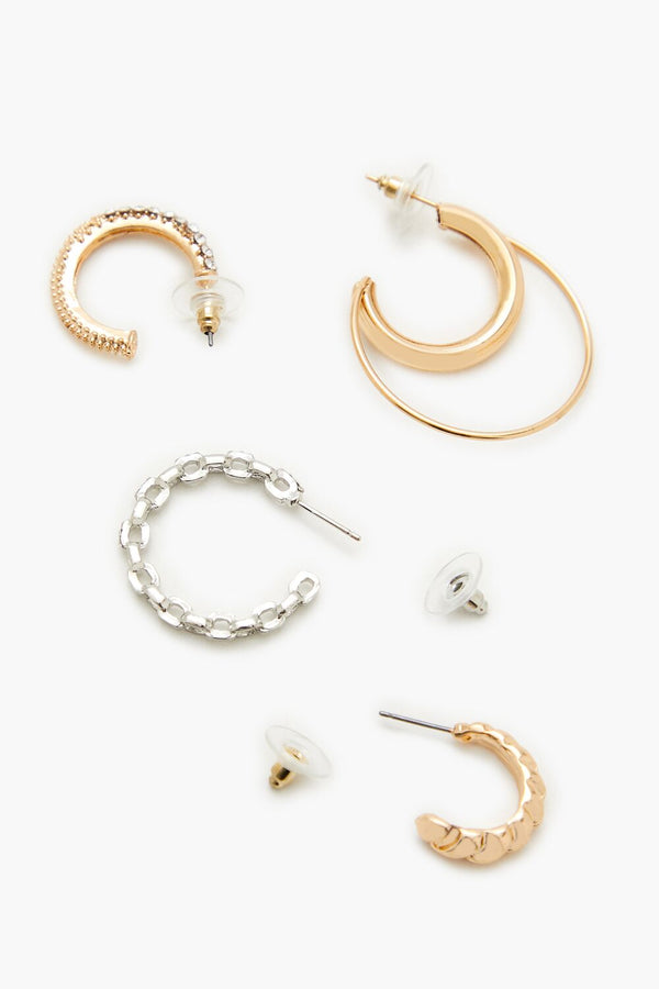 Forever21 Assorted Hoop Earring Set GOLD/SILVER
