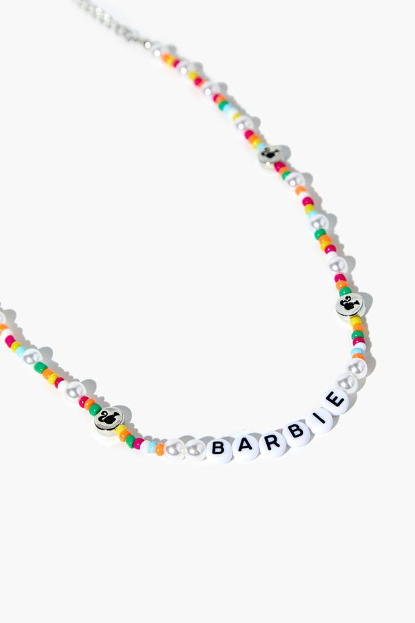 Forever21 Barbie™ Beaded Necklace WHITE/MULTI