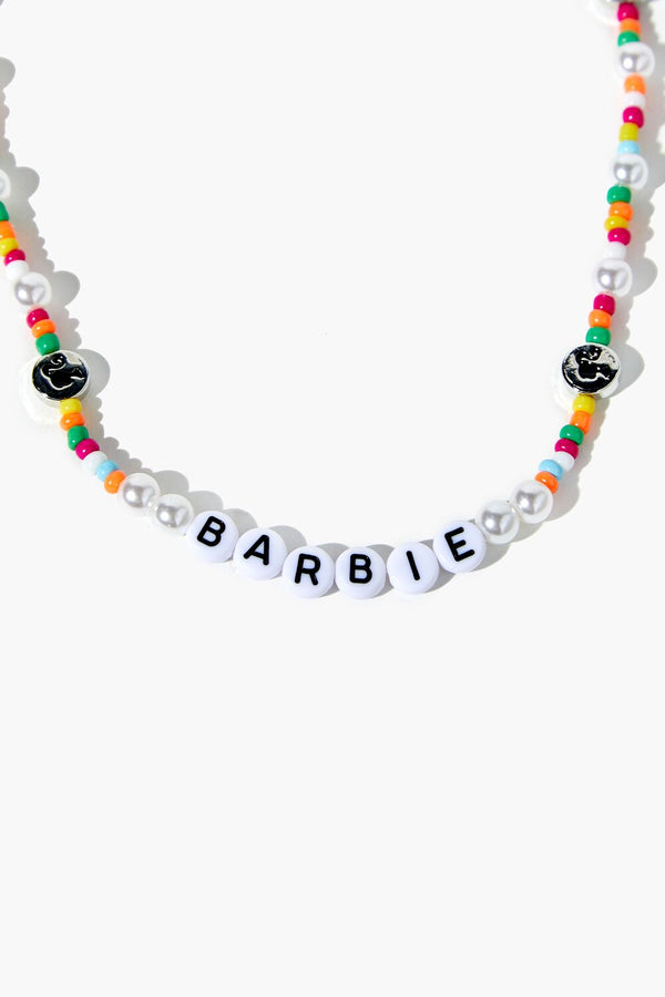 Forever21 Barbie™ Beaded Necklace WHITE/MULTI