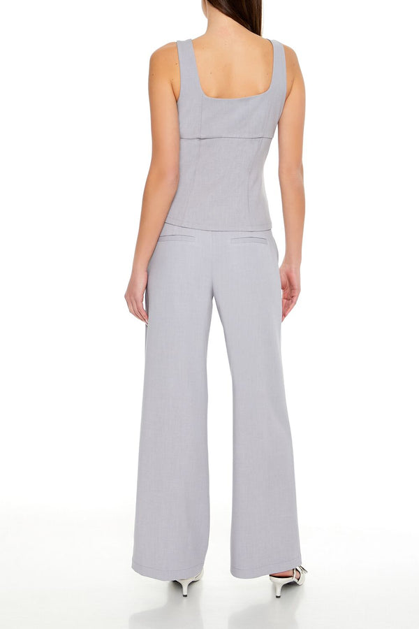 Forever21 Belted Wide-Leg Pants GREY