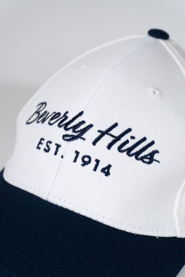 Forever21 Beverly Hills Baseball Cap BLUE/CREAM