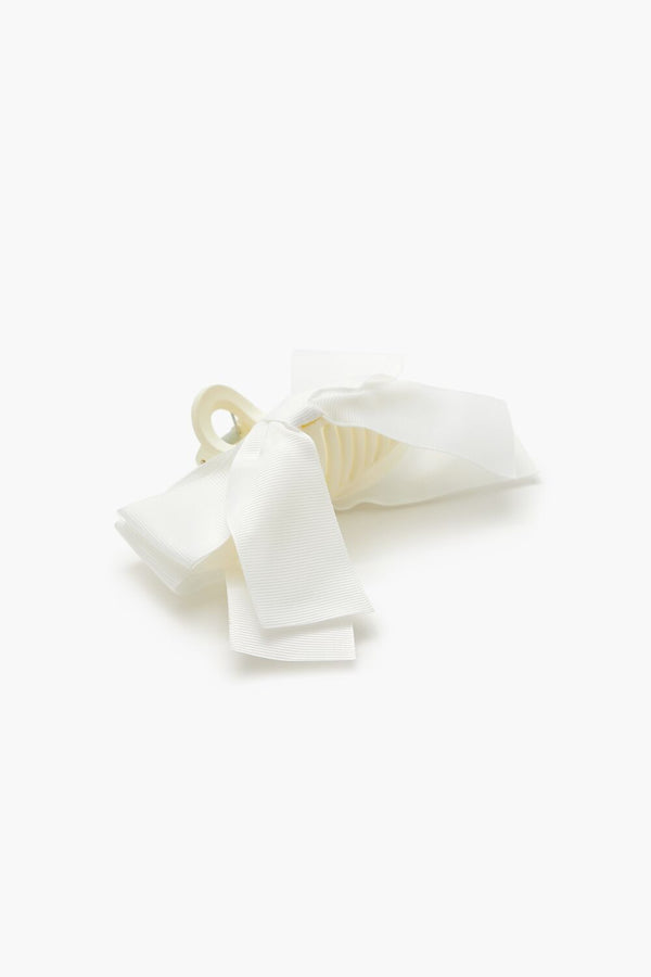 Forever21 Bow Claw Hair Clip CREAM