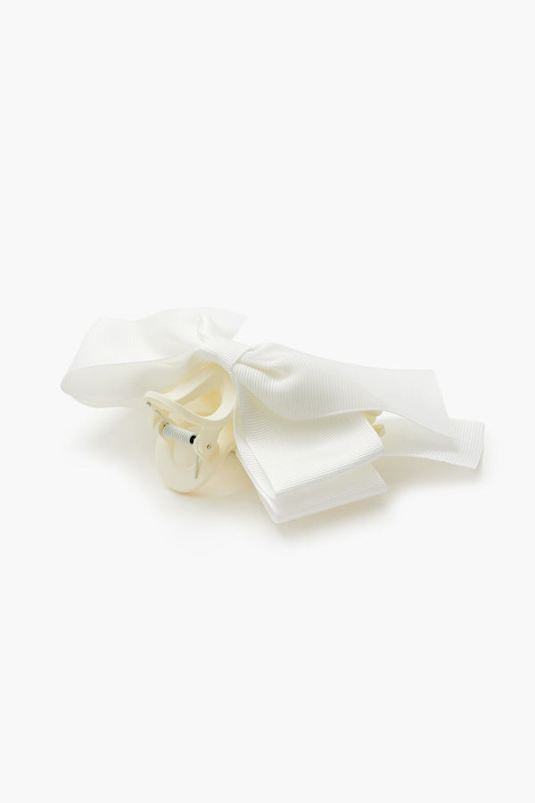 Forever21 Bow Claw Hair Clip CREAM