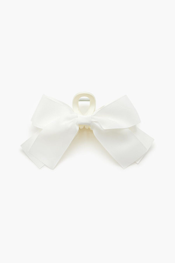 Forever21 Bow Claw Hair Clip CREAM