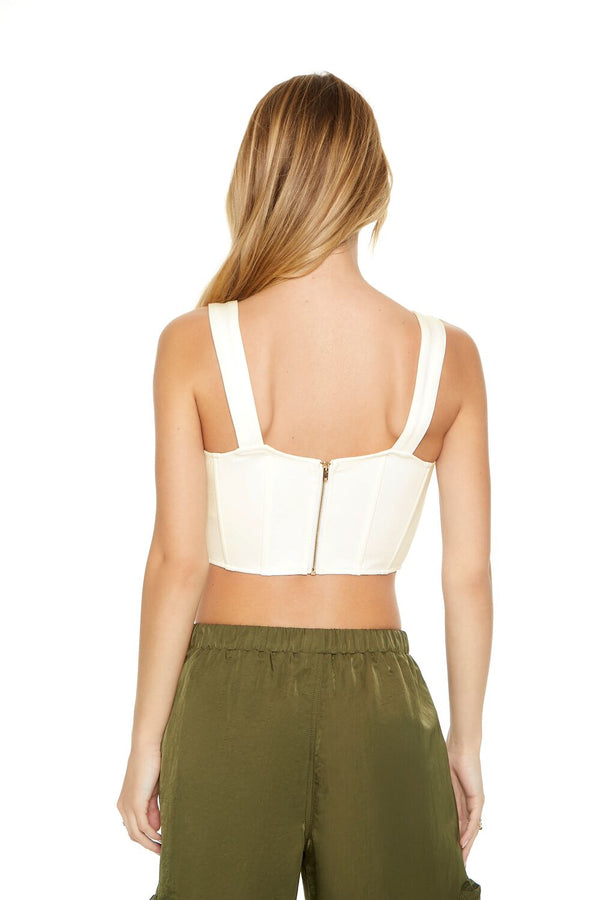Forever21 Bratz X F21 Bustier Crop Top WHITE