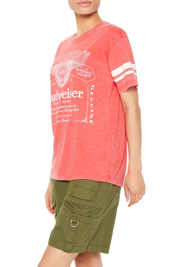 Forever21 Budweiser Graphic Tee RED/MULTI