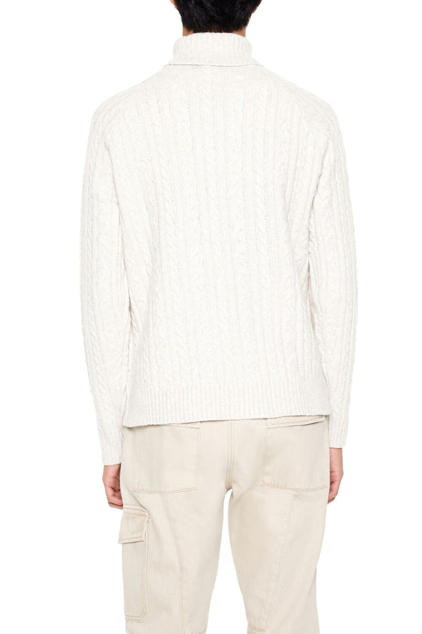 Forever21 Cable Knit Turtleneck Sweater CREAM