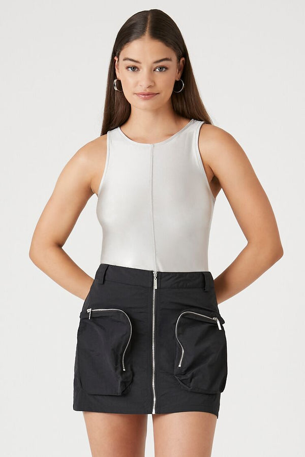 Forever21 Cargo Mini Skirt BLACK