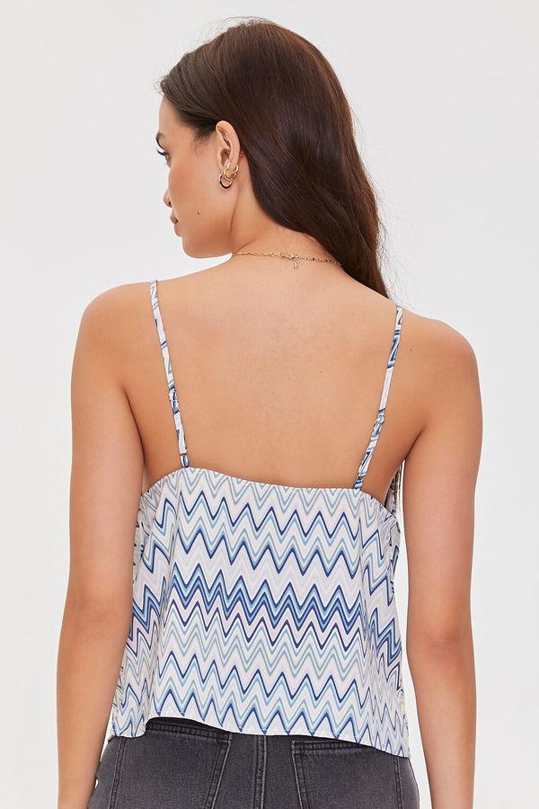 Forever21 Chevron Print Cami TEAL/MULTI