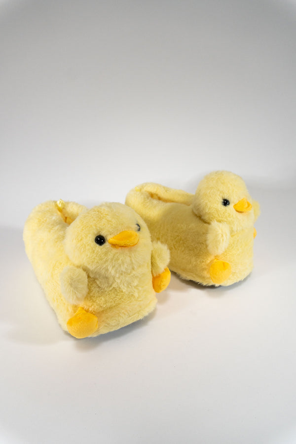 Forever21 Chick Plush Slippers YELLOW