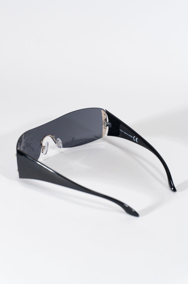 Forever21 Clear Aviator Sunglasses BLACK