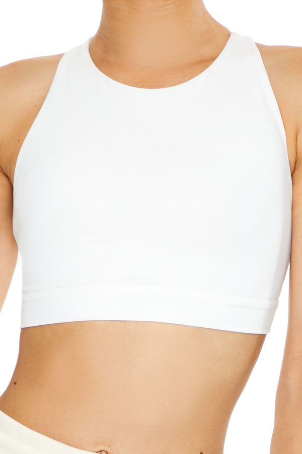 Forever21 Crisscross Cutout Sports Bra WHITE