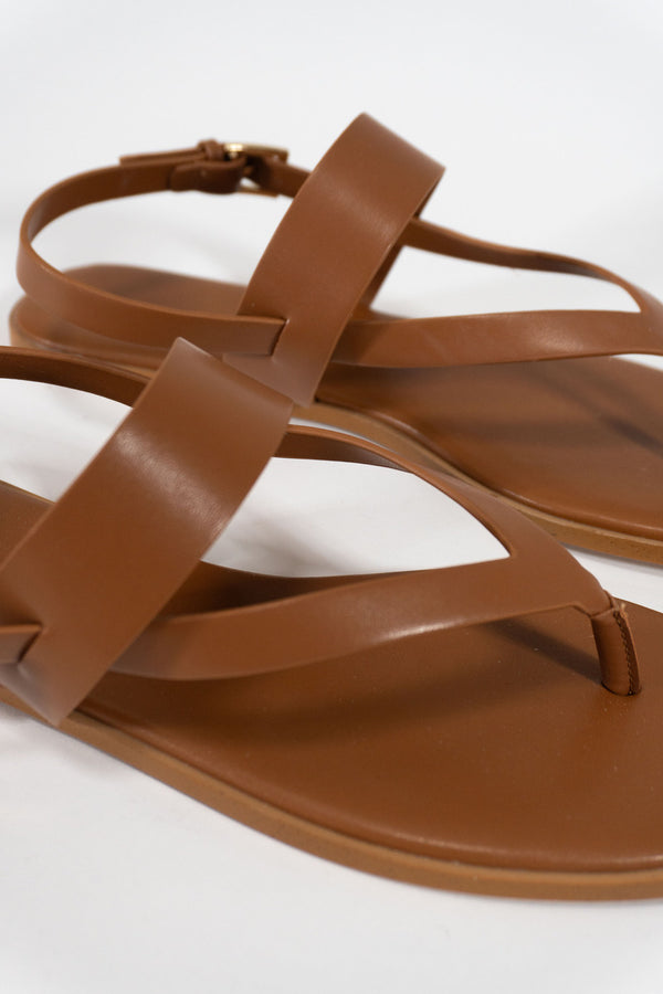 Forever21 Crisscross Toe-Loop Sandals TAN