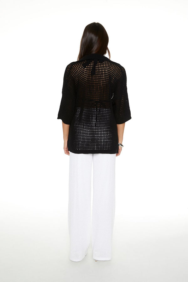 Forever21 Crochet Straight-Leg Pants WHITE