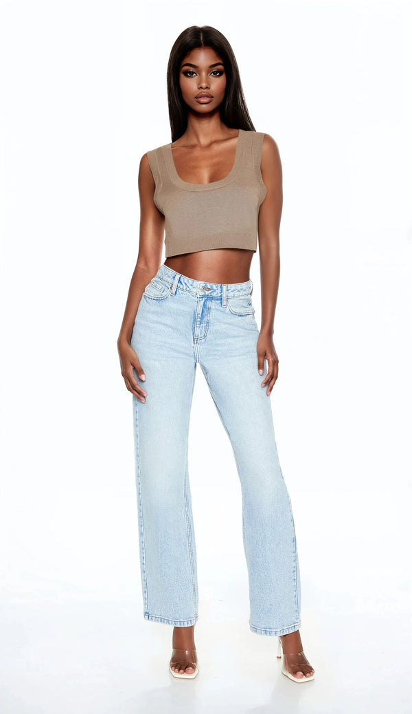 Forever21 Cropped Sweater Vest ASH BROWN