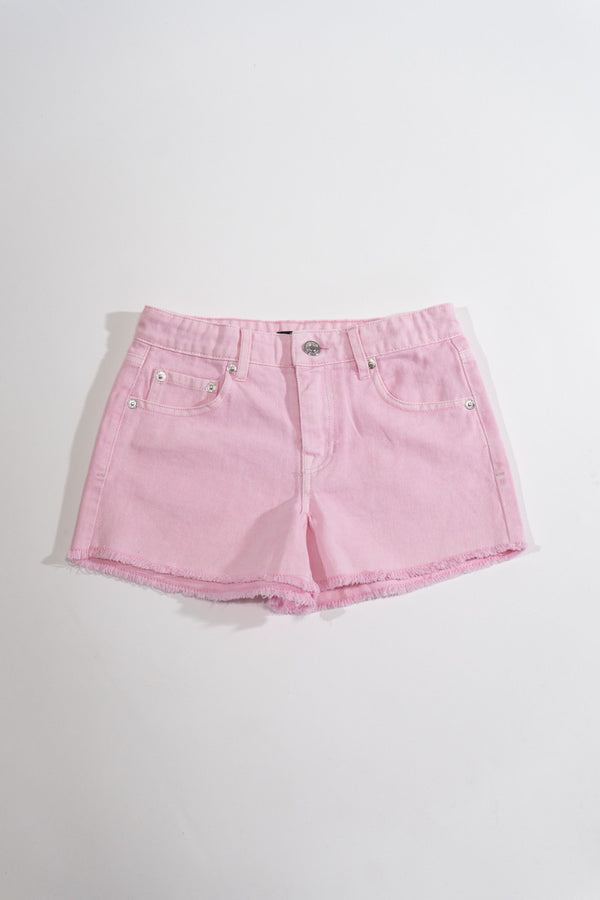 Forever21 Distressed Denim Shorts PINK