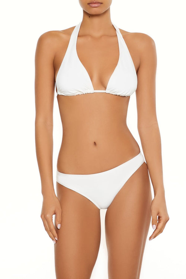 Forever21 Essentials Cheeky Bikini Bottoms WHITE