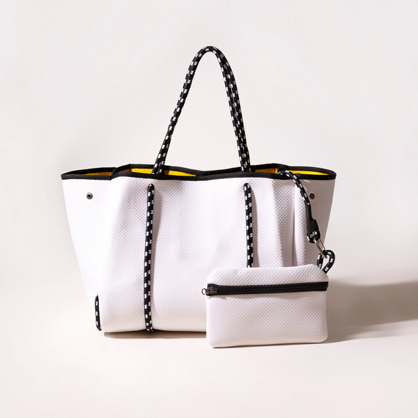 Forever21 EVERYDAY TOTE DOTTED WHITE