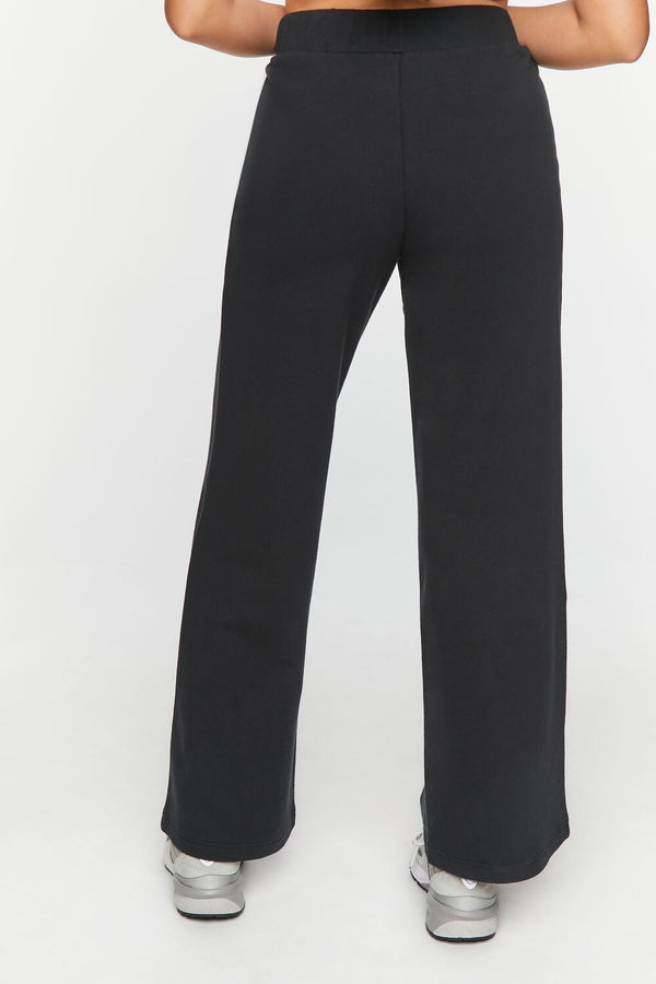 Forever21 French Terry Crossover Pants BLACK
