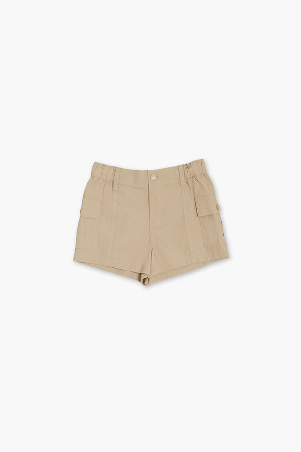 Forever21 Girls Twill Cargo Shorts (Kids) KHAKI