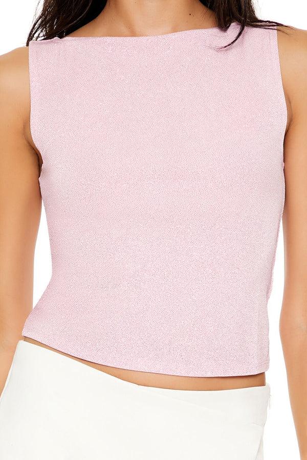 Forever21 Glitter Knit Tank Top MAUVE